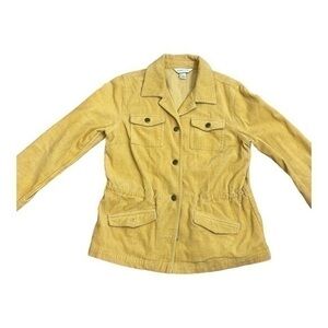 CJ  Banks yellow corduroy synched shacket Small
